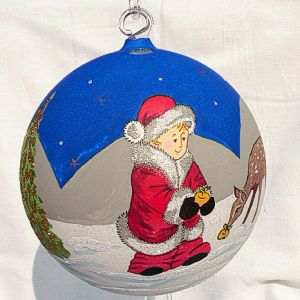 Lampion na Boże Narodzenie ręcznie dekorowany