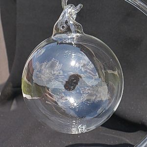 Przeźroczysta surowa bombka do malowania - ze szkła