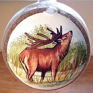 lampion żaroodporny z jeleniem ręcznie malowanym